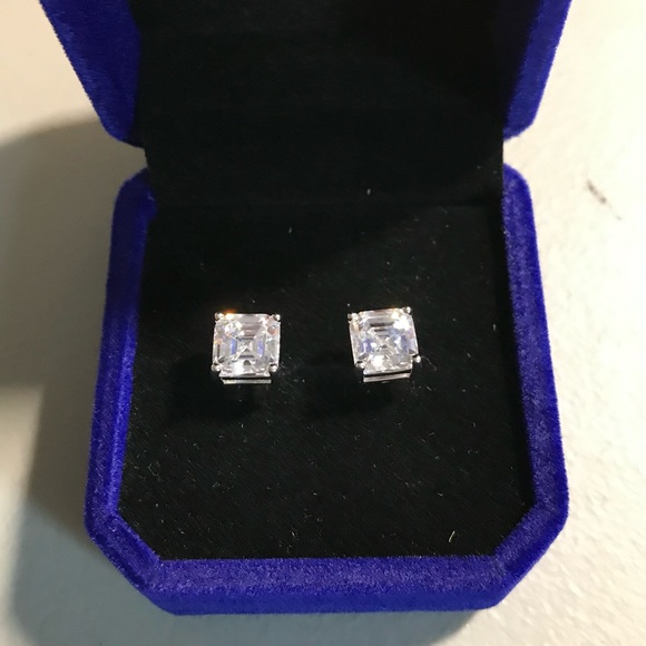 1ct Asscher Cut Earrings - Picture 9 of 12
